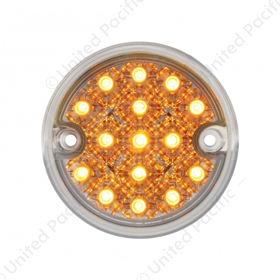 15 LED 3" Reflector Series 4 Light Only For Double Face Light Housing - Amber LED/Clear Lens (Bulk)
