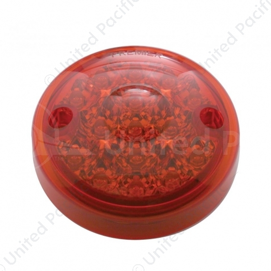 15 LED 3" Dual Function Reflector Single Face Light Only - Red LED/Red Lens (Bulk)