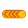 35 LED 6" Reflector Oval Sequential Turn Signal Light - Amber LED/Amber Lens