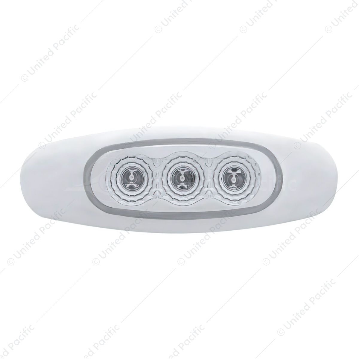 3 LED Reflector Light (Clearance/Marker) - Red LED/Clear Lens (Bulk)