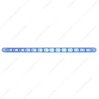 14 LED 12" Auxiliary Strip Light - Blue LED/Clear Lens (Bulk)