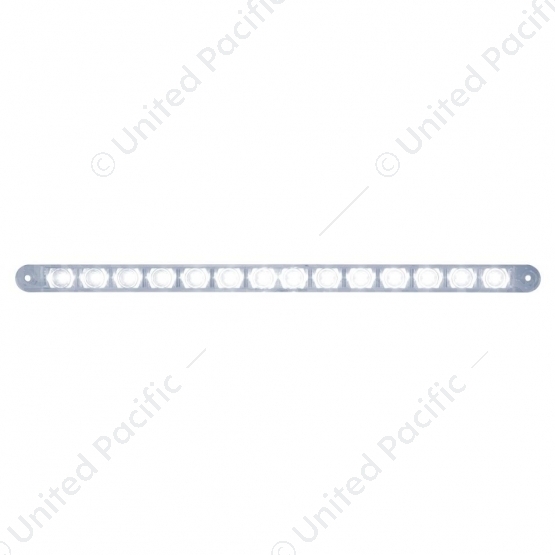 14 LED 12" Auxiliary Strip Light - White LED/Clear Lens (Bulk)