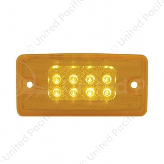 8 LED Reflector Cab Light For Freightliner Century (1996-2011) And Columbia (2001-2017) - Amber LED/