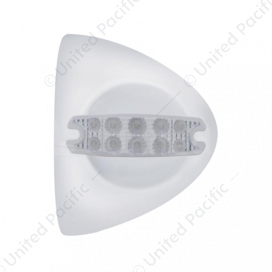 10 LED Reflector Headlight Turn Signal Light Cover - Amber LED/Clear Lens