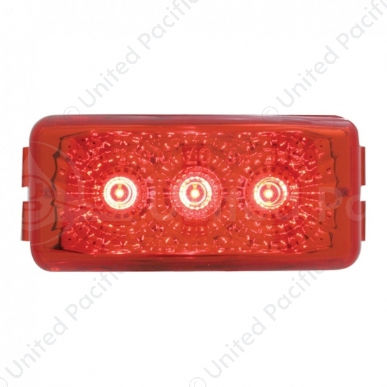 3 LED Reflector Light (Clearance/Marker) - Red LED/Red Lens