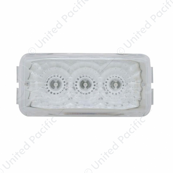 3 LED Reflector Light (Clearance/Marker) - Red LED/Clear Lens