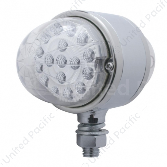 34 LED Reflector Watermelon Double Face Light - Amber & Red LED/Clear Lens