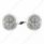 30 LED 3" Dual Function Reflector Double Face Light Kit - Amber & Red LED/Clear Lens