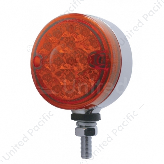 15 LED 3" Dual Function Reflector Single Face Light - Red LED/Red Lens
