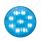9 LED 2" Auxiliary Light - Blue LED/Clear Lens (Bulk)