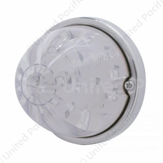 17 LED Watermelon Flush Mount Kit With Low Profile Bezel - Amber LED/Clear Lens