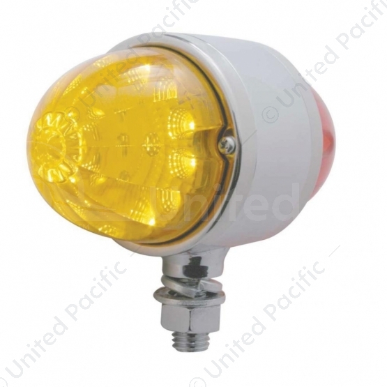 34 LED Reflector Double Face Light - Amber & Red LED/Amber & Red Lens