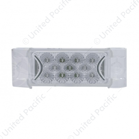 13 LED Reflector Rectangular Light (Clearance/Marker) - Amber LED/Clear Lens