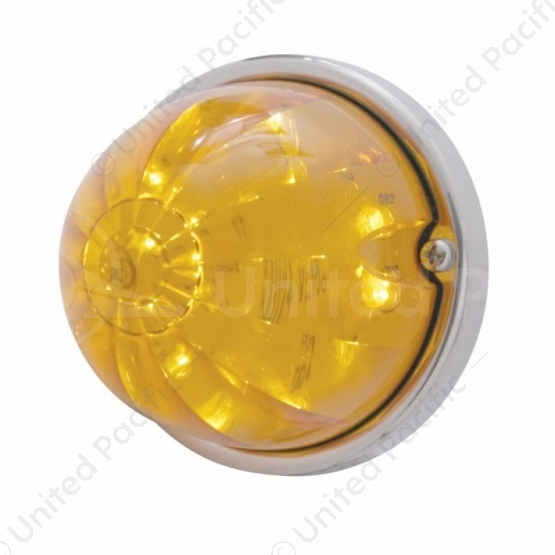 17 LED Watermelon Flush Mount Kit With Low Profile Bezel - Amber LED/Amber Lens