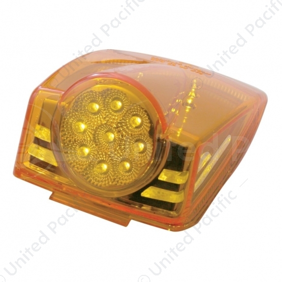 19 LED Reflector Square Cab Light - Amber LED/Amber Lens