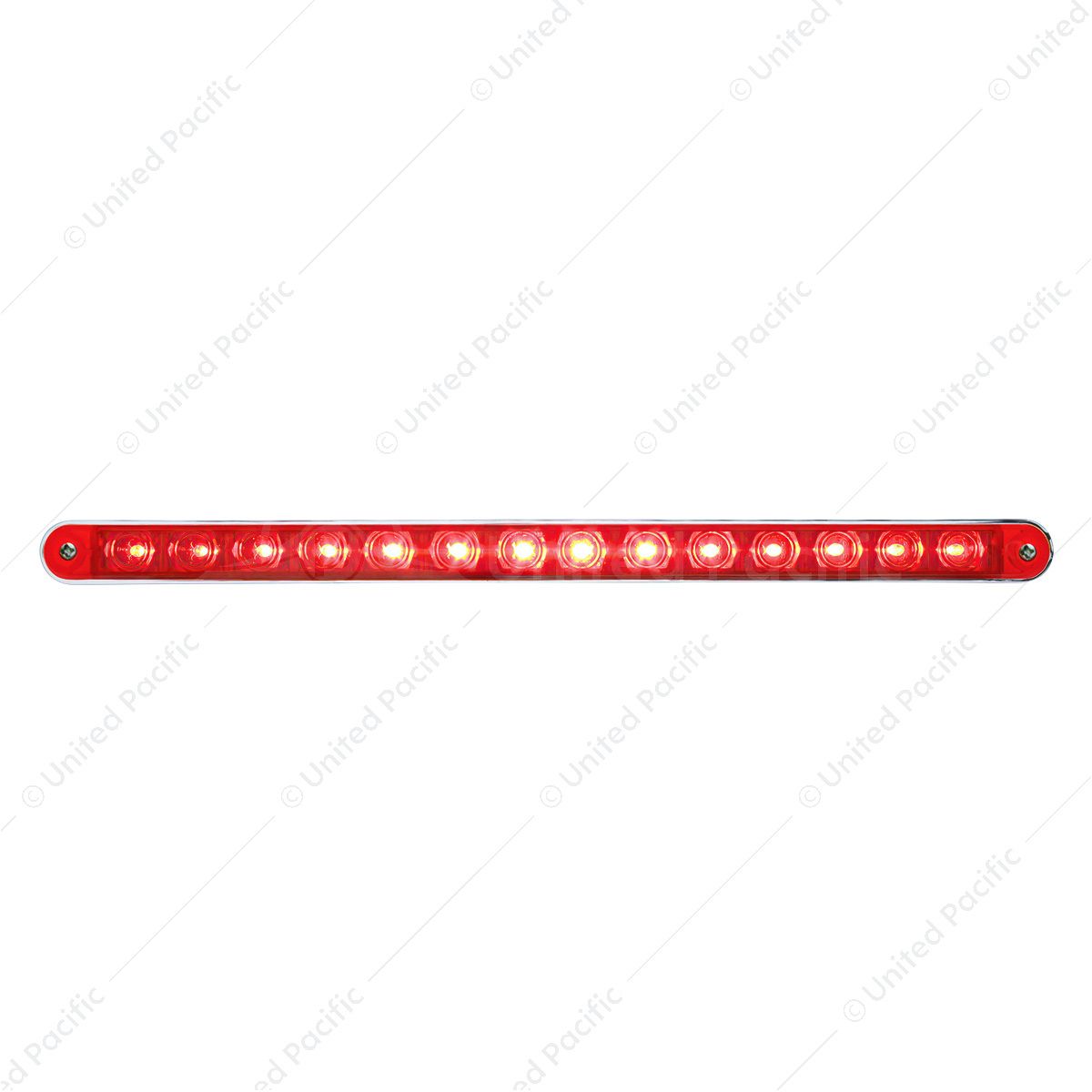14 LED 12" Light Bar With Bezel (Stop, Turn & Tail) - Red LED/Red Lens