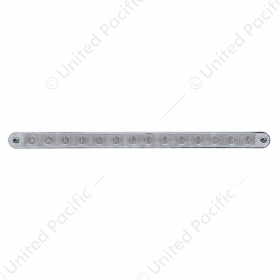 14 LED 12" Light Bar With Bezel (Stop, Turn & Tail) - Red LED/Clear Lens