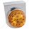 Stainless Light Bracket With 17 LED Dual Function Clear Reflector Light - Amber Lens