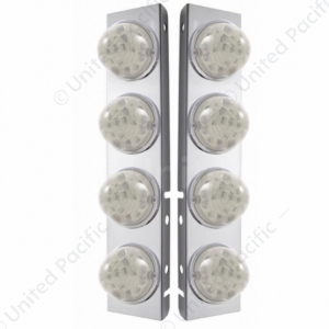 Stainless Front Air Cleaner Bracket With 8X 17 LED Reflector Watermelon Lights For Peterbilt