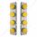 SS Front Air Cleaner Bracket With 8X 17 Amber LED Reflector Lights & SS Bezels For Peterbilt-Amber L