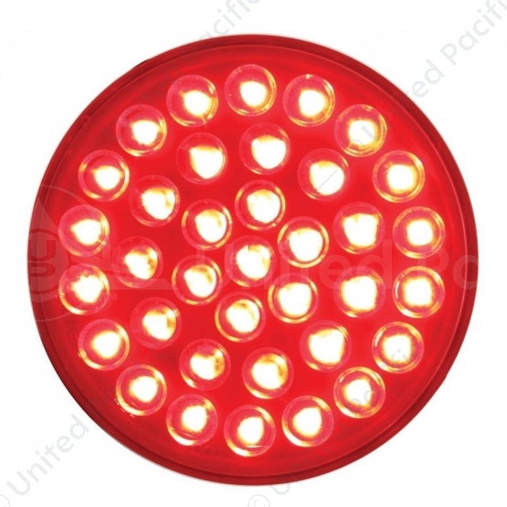 36 LED 4" Round Light (Stop, Turn & Tail) - Red/Red Lens (Bulk)