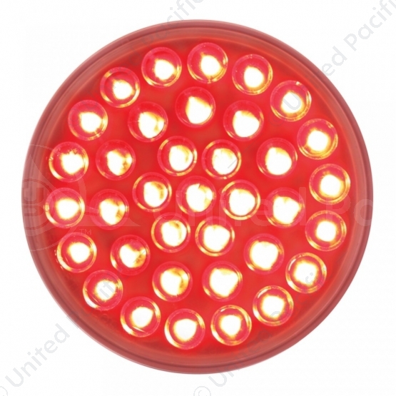 36 LED 4" Round Light (Stop, Turn & Tail) - Red/Clear Lens