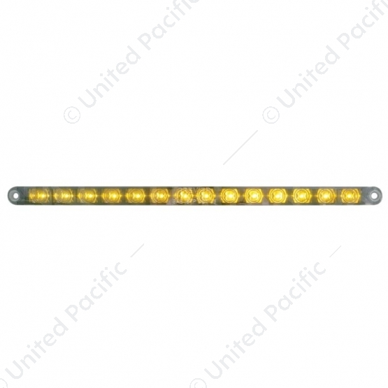 14 LED 12" Auxiliary strip Light - Amber LED/Chrome Lens (Bulk)