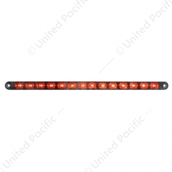 14 LED 12" Auxiliary strip Light - Red LED/Chrome Lens (Bulk)