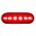 6 LED Oval Light (Stop, Turn & Tail) - Red LED/Red Lens (Bulk)