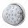 17 LED Watermelon Clear Reflector Flush Mount Kit With Low Profile Bezel - Amber LED/Clear Lens
