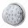 17 LED Watermelon Clear Reflector Flush Mount Kit With Low Profile Bezel - Red LED/Clear Lens