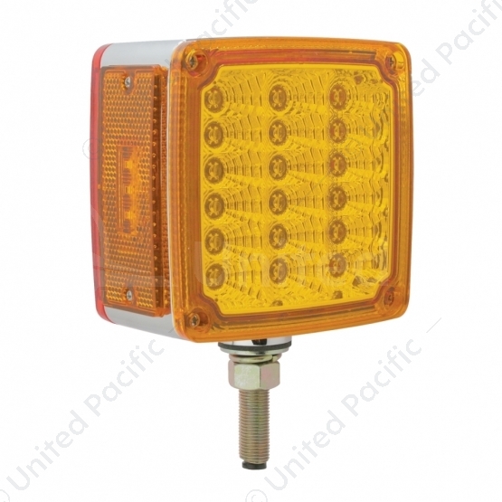 39 LED Reflector Double Face Turn Signal Light (Passenger) - Amber & Red LED/Amber & Red Lens