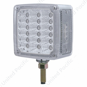 39 LED Reflector Double Face Turn Signal Light (Driver) - Amber & Red LED/Clear Lens