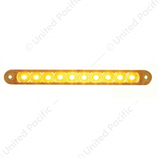 10 LED 6-1/2" Turn Signal Light Bar - Amber LED/Amber Lens (Bulk)
