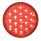 19 LED 4" Round Reflector Light (Stop, Turn & Tail) - Red LED/Red Lens