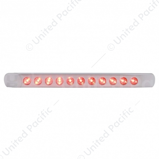 11 LED 17" Light Bar With Bezel (Stop, Turn & Tail) - Red LED/Red Lens