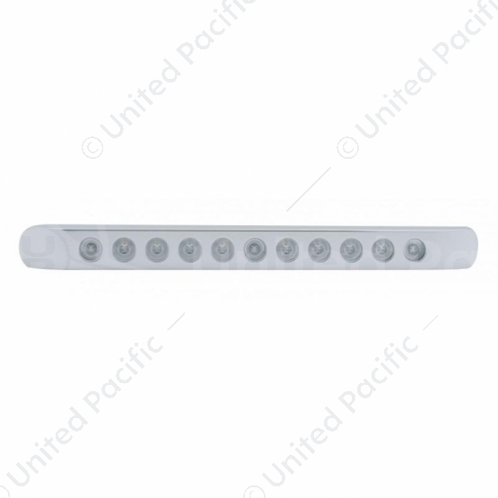 11 LED 17" Turn Signal Light Bar With Bezel - Amber LED/Clear Lens