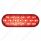 19 LED 6" Oval Reflector Light (Stop, Turn & Tail) - Red LED/Red Lens