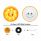 9 LED 2-1/2" Round Pure Reflector Light Kit (Clearance/Marker) - Amber LED/Amber Lens