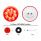 9 LED 2-1/2" Round Pure Reflector Light Kit (Clearance/Marker) - Red LED/Red Lens