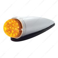 17 LED Dual Function Watermelon Clear Reflector Cab Light Kit - Amber LED/Amber Lens