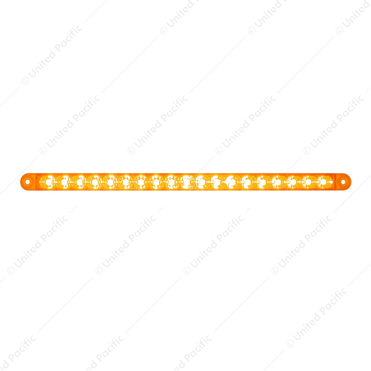 19 LED 12" Reflector Turn Signal Light Bar - Amber LED/Amber Lens (Bulk)