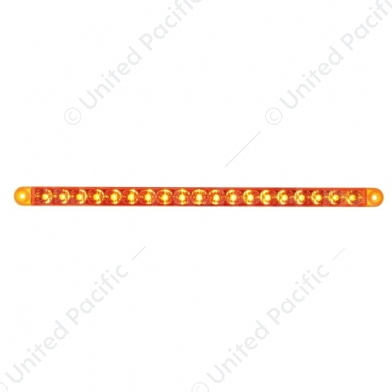 19 LED 12" Reflector Turn Signal Light Bar - Amber LED/Amber Lens