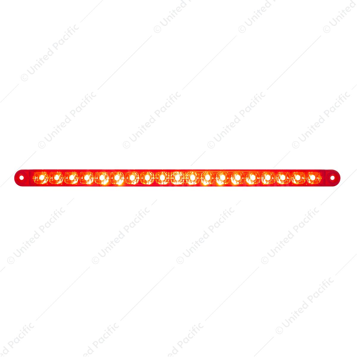 19 LED 12" Reflector Light Bar (Stop, Turn & Tail) - Red LED/Red Lens (Bulk)