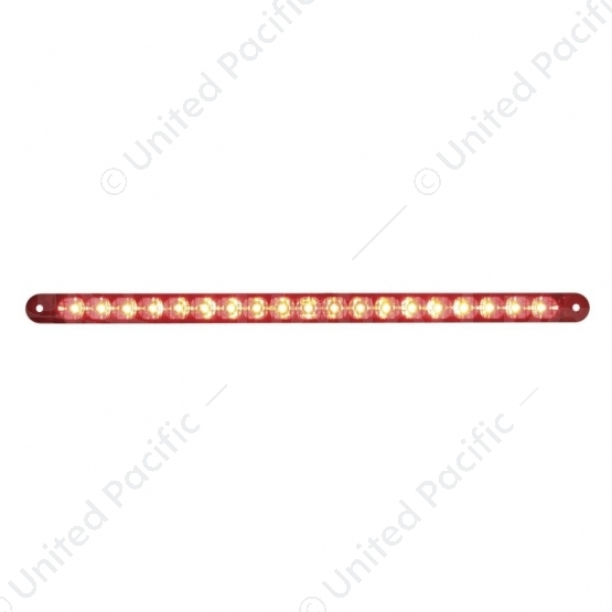 19 LED 12" Reflector Light Bar (Stop, Turn & Tail) - Red LED/Red Lens