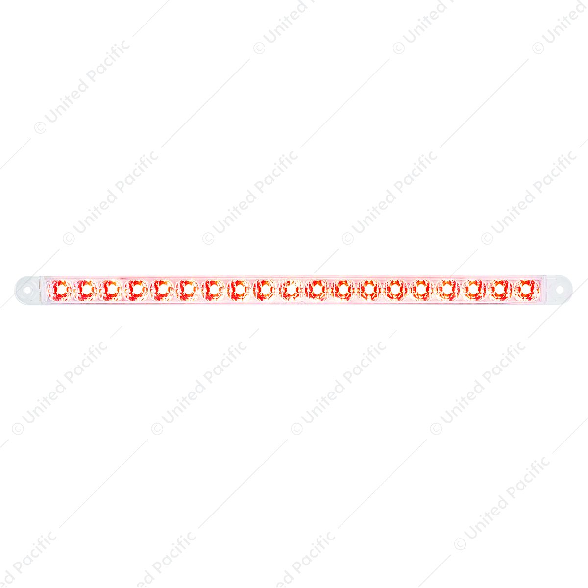 19 LED 12" Reflector Light Bar (Stop, Turn & Tail) - Red LED/Clear Lens (Bulk)