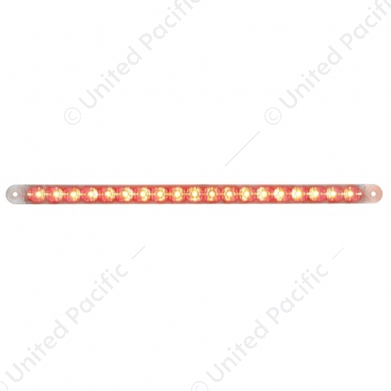 19 LED 12" Reflector Light Bar (Stop, Turn & Tail) - Red LED/Clear Lens