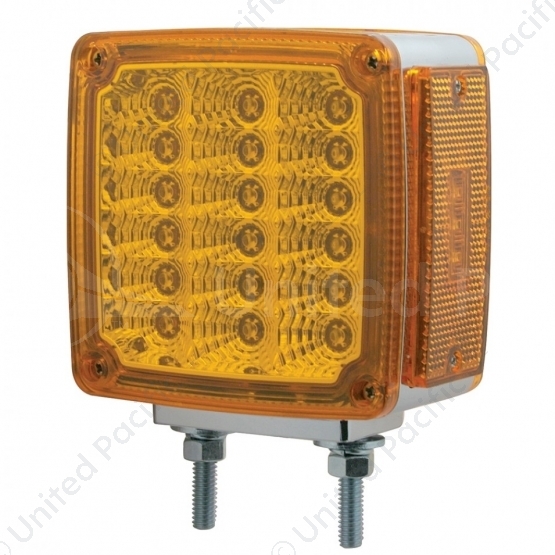 39 LED Reflector Double Face Turn Signal Light - Amber LED/Amber Lens