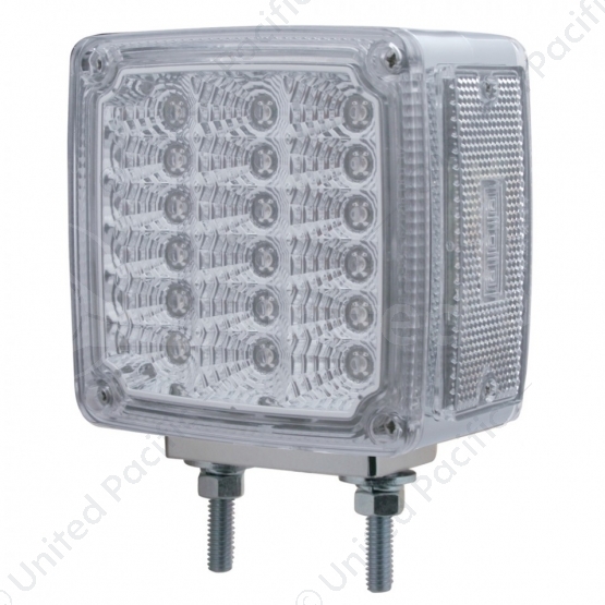 39 LED Reflector Double Face Turn Signal Light - Amber LED/Clear Lens