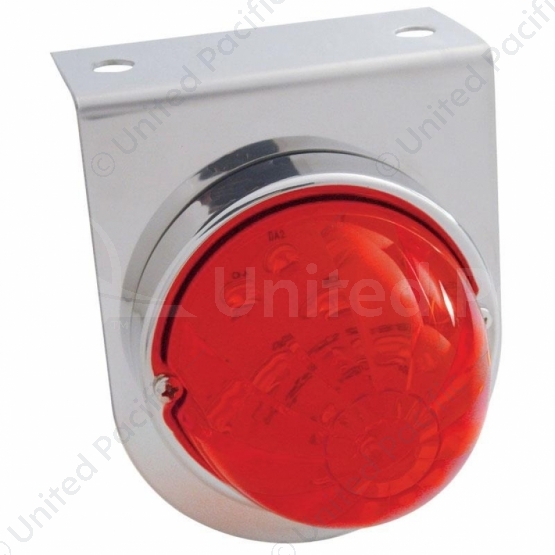 Stainless Light Bracket With 17 LED Dual Function Watermelon Lights - Red LED/Red Lens